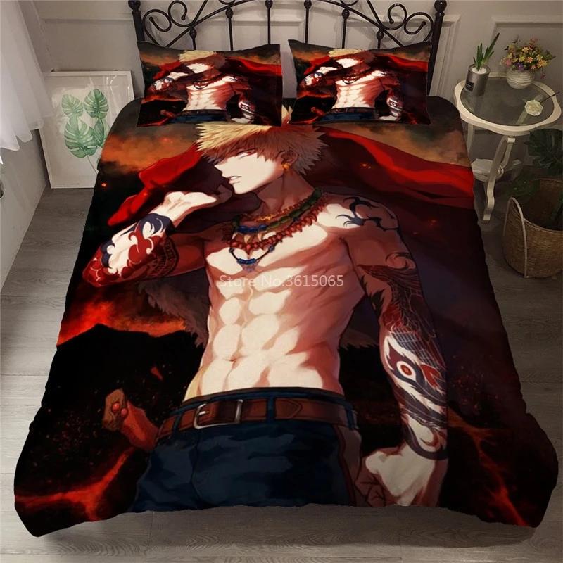 New Products 3d My Hero Academia Bedding Set Bed Linen Bedclothes Adult Kid Duvet Cover Set Pillowcase Twin Full Queen King Size