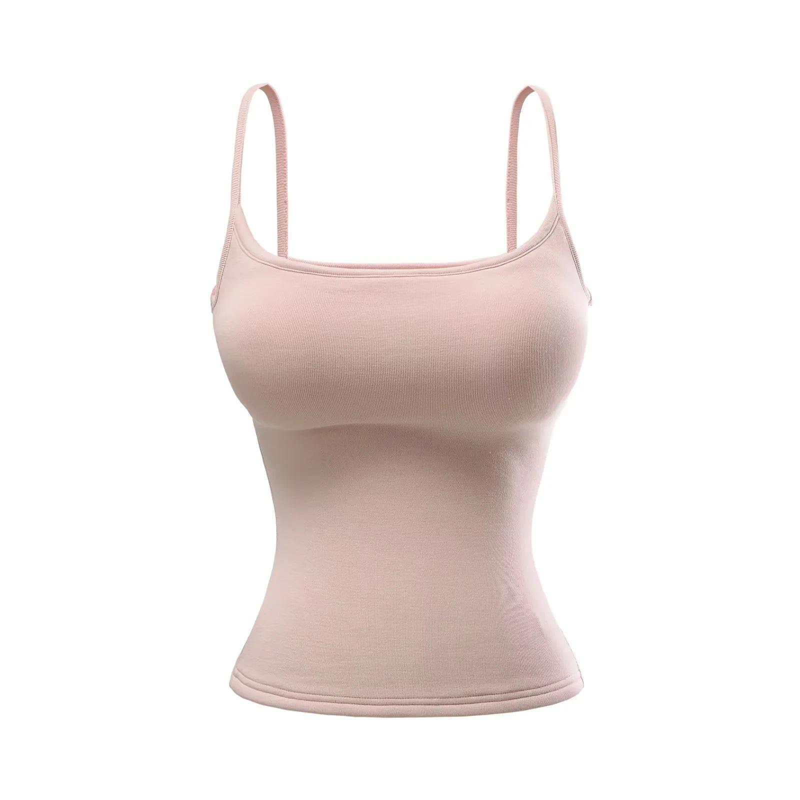 Celebrity Style Spaghetti Strap Slimming Top with Chest Pads Small
