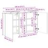 Bathroom Cabinet Set 3 Pcs 130 X 14.5 X 70 Cm Particleboard
