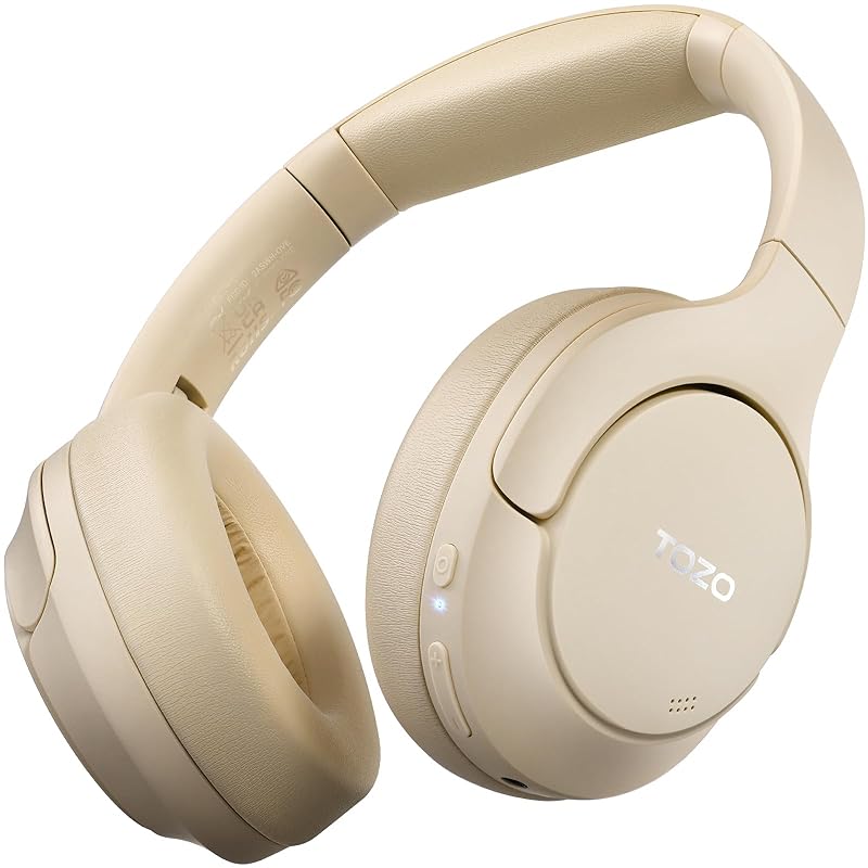 

TOZO HT2 wireless headphones Hi-Res Audio (wired high resolution) 40mm dynamic driver Closed type foldable lightweight Bluetooth5.3 wireless Type-C &