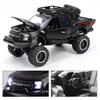 1:32 Scale Raptor F-150 BigFoot Pickup Car Model Toy Pull Back Sound&Light Off Road Truck Models Collection Gifts For Kids