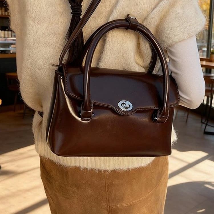 Lock Handheld Small Square Bag Women's Versatile Shoulder Bag