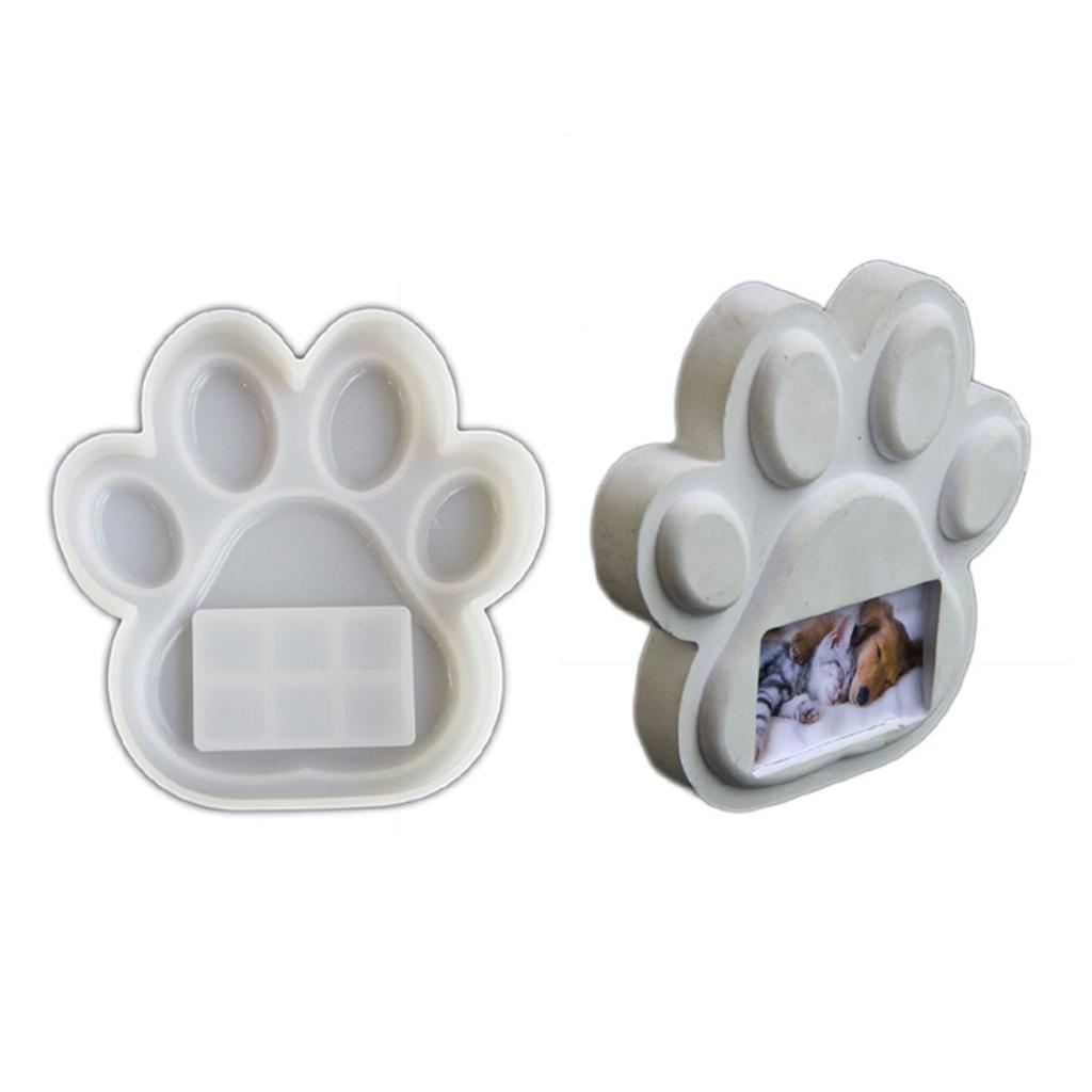 Personalized Pet Frame Mold Practical Pet Pawprint Shaped Mold for DIY Projects