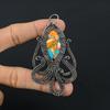 Copper Spiny Oyster Pendant, Handmade Gemstone 999 Copper Wire Wrapped Pendant Antique Jewelry, For Gift Silver Jewelry