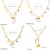 DIEYURO 316L Stainless Steel Heart Pearl Flower Cherry Pendant Necklace For Womens Fashion Trend Neck Jewelry Glamorous Gift