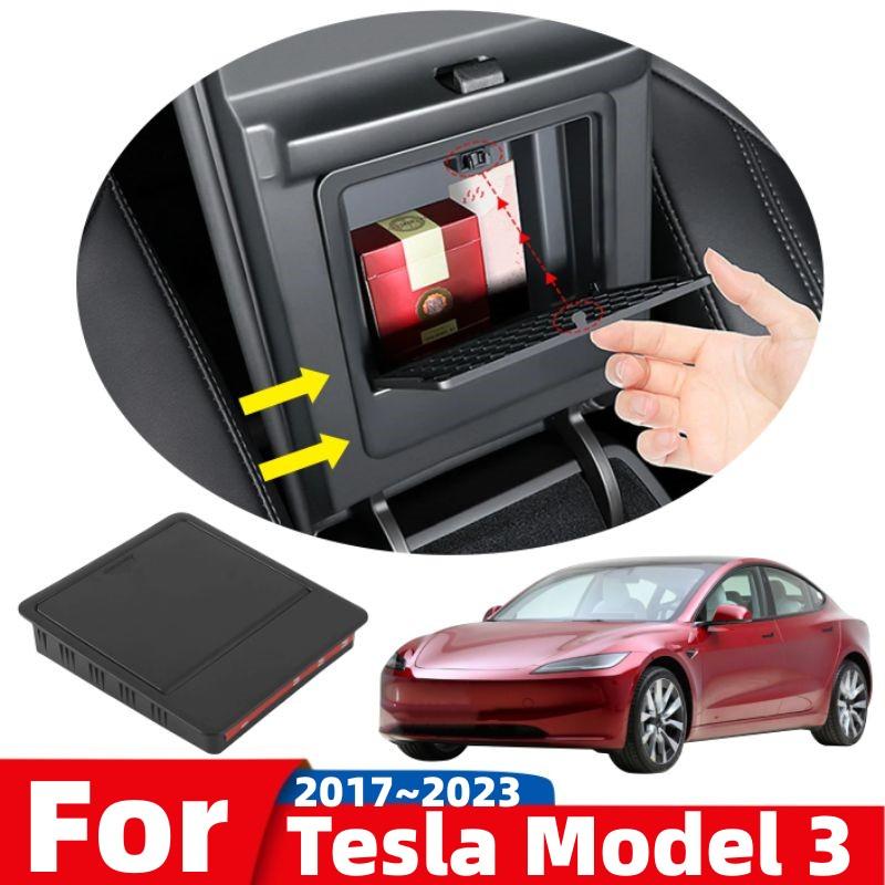 For Tesla Model 3 2017 2018 2019 2020 2025 2025 2025 Car Center Console Tidying Tray Armrest Case Hidden Storage Box Accessories