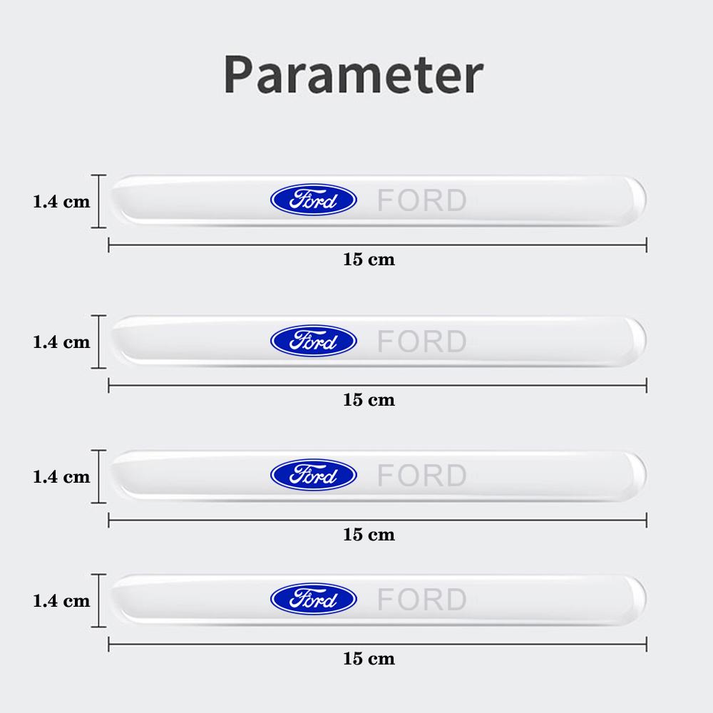 For Ford Mustang Kuga Fiesta Mondeo Edge Ecosport Fusion ST Transparent Car Door Edge Door Handle Door Corner Protection Sticker