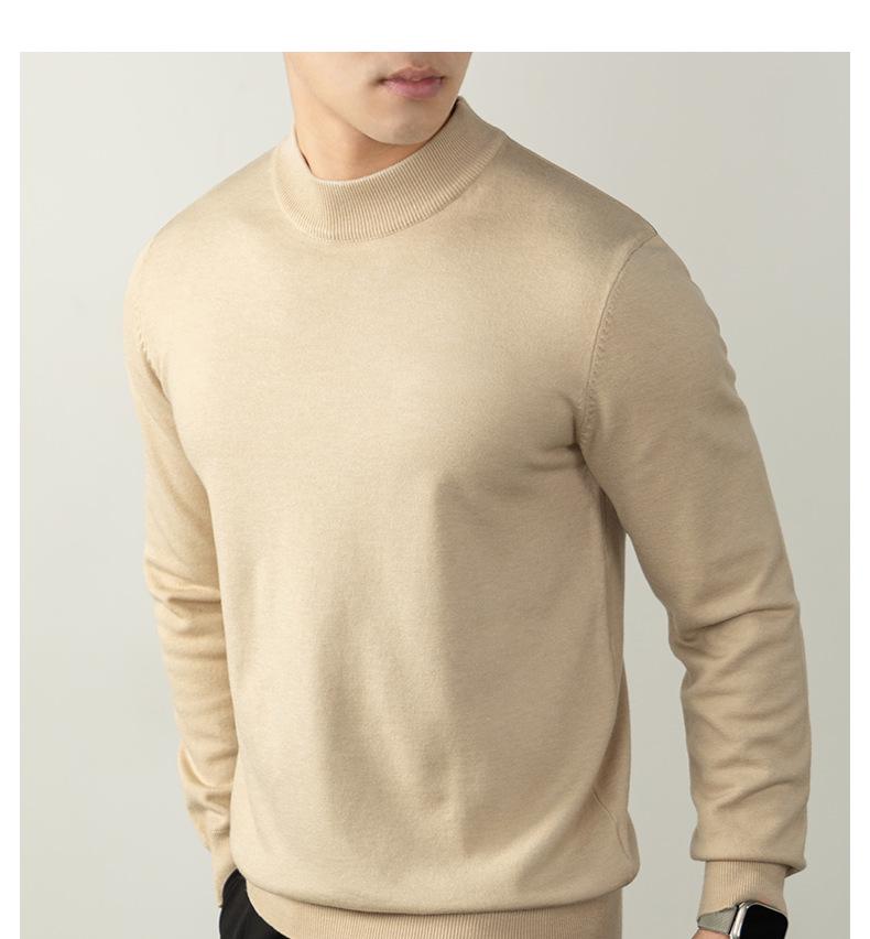 Men's Far-Infrared Self-Heating Sheep Modal Knitwear: Skin-Friendly, Anti-Pilling, Long-Sleeved Sweater for Autumn and Winter