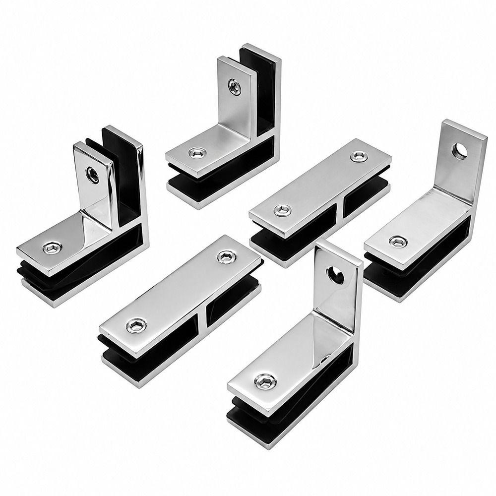 Stainless Steel Glass Clamp Clip 90 Degree Heavy Duty Glass Clip For Railing