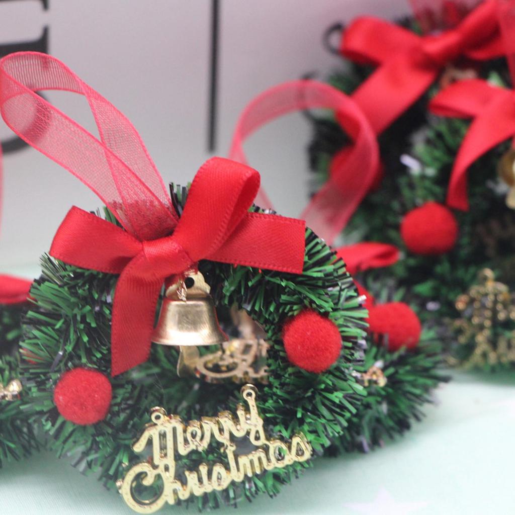 New Year Christmas Wreaths Door Hanging 30cm Large Christmas Wreath for Door Window Artificial Hanging Ornaments