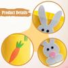 Easter Basket Bunny Ears Felt Handle Decorative for Eggs, Candy, Gifts Reusable Suitable