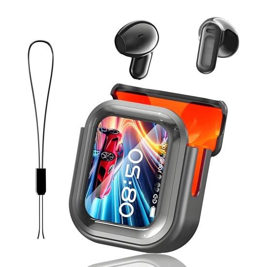 

Беспроводные наушники с низкой задержкой, совместимые с Bluetooth, переводчик языка с искусственным интеллектом в реальном времени, наушники-вкладыши с сенсорным управлением, водонепроницаемые наушники чёрный