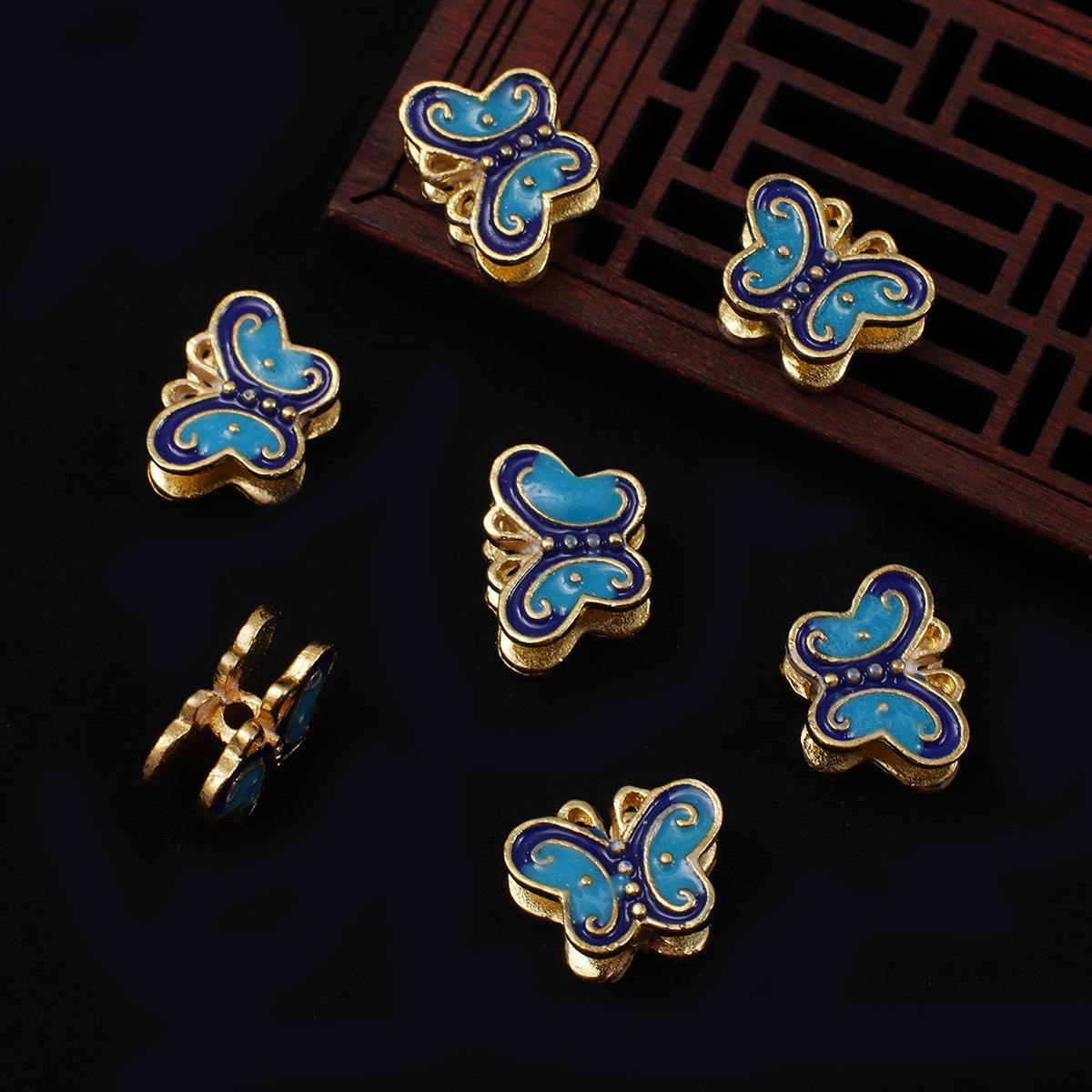 

Античные очаровательные бусины из сплава, аксессуары для изготовления ювелирных изделий DIY 11×14mm золотой