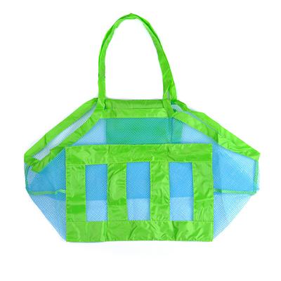 Bolsa de Praia Portátil de Malha Dobrável Bolsa de Natação Cestas de Brinquedos de Praia para Crianças Bolsa de Armazenamento Ombro Grande Capacidade Para Viagem Piquenique