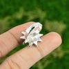 Sterling Silver Larimar Stone Birthday Engagement Promise Flower Statement Ring