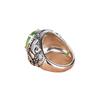 Zhenrong Retro Moonstone and Cat's Eye Stone Silver Ring