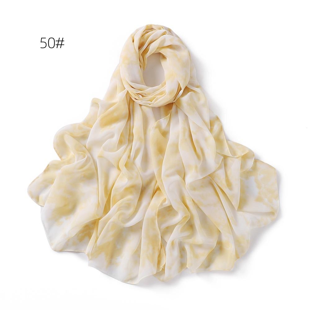 New Flower Printed Chiffon Scarf Malaysian Popular Patterned Headscarf High Quality Long Shawls Muslim Women Summer Hijab Wraps