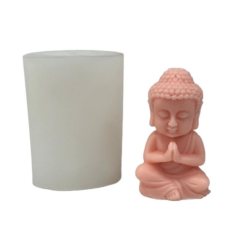 Meditation Chanting Buddha Candle Resin Mold 3D Buddha Aromatherapy Candle Silicone Mould DIY Crafts Making Decorations