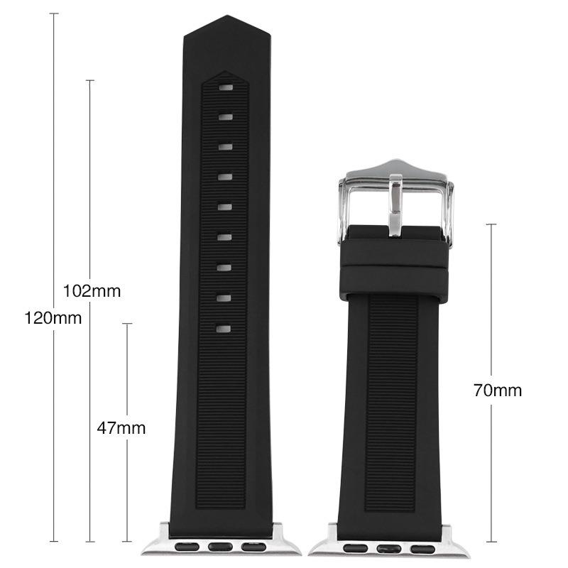 For Apple Watch 10 46mm/Ultra 2/Ultra 49mm/9 8 7 45mm/SE (2023) SE (2022) SE 6 5 4 44mm/3 2 1 42mm Watch Strap Silicone Band