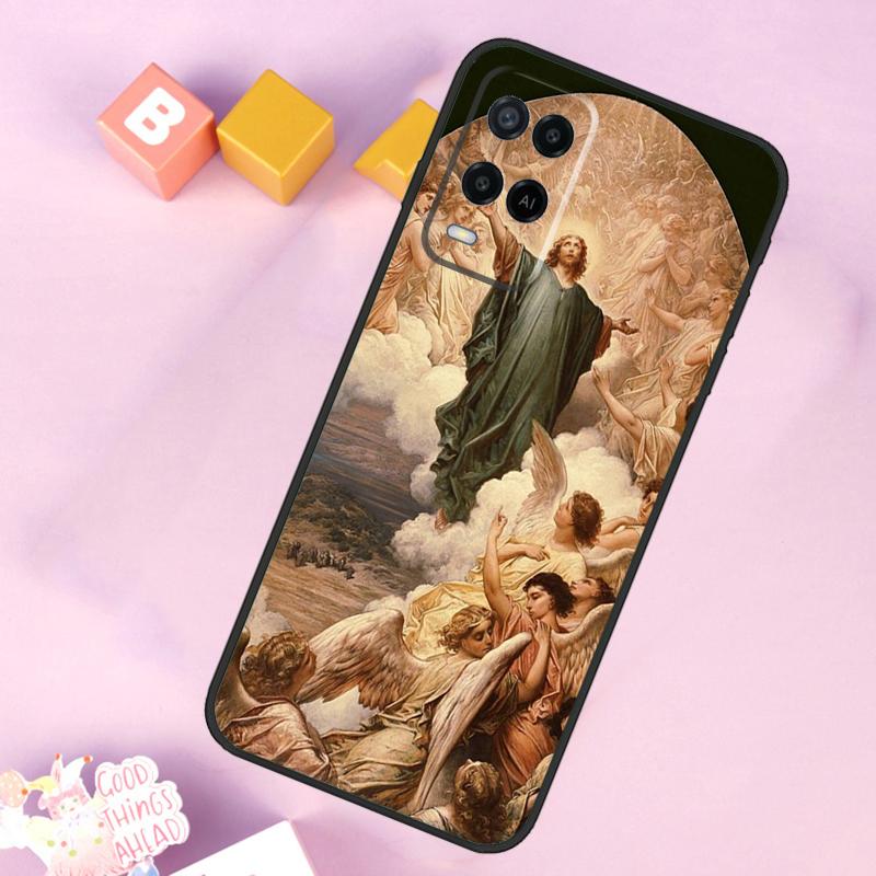 

Чехол для телефона Jesus для Oppo A6 A5 Pro A15 A16 A76 A96 A17 A57 A98 A58 A78 A18 A38 A54 A74 A94 A40 A60 A80 OPPO A96 4G