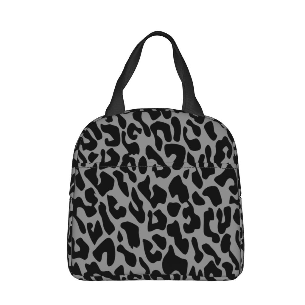 Rosa Leopard Tierprint Isoliert Lunchtasche Kühltasche Wiederverwendbar Großer Tragetasche Brotdose Aufbewahrungstaschen für Lebensmittel Büro Reise