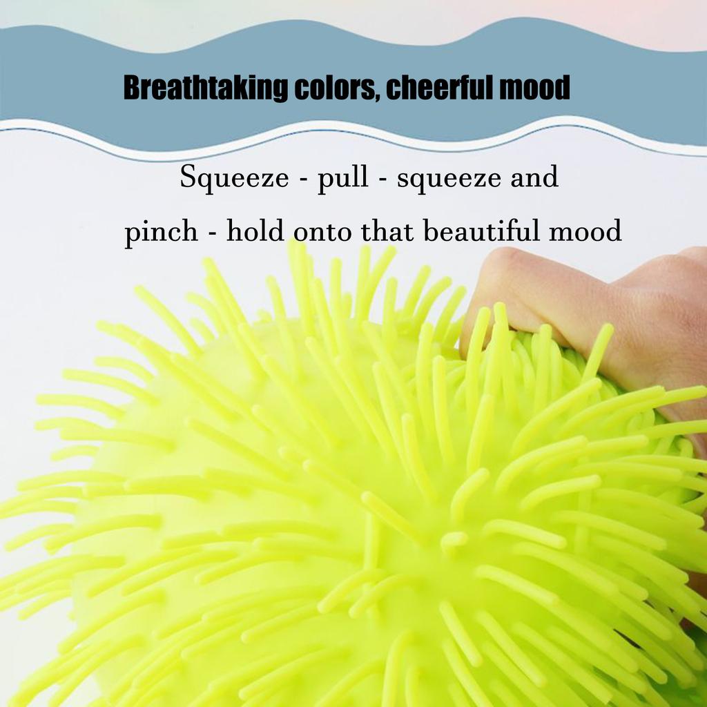 Puffer Balls Glow in The Dark 9 Inch Large Puffer Ball Stretchy Light Spiky Stress Relief LED Glowing Party Favors Goodie Bag St