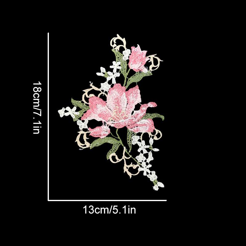 1Pair Dress Embroidered Fashion Embroidered Decals Fabric Sticker Lingerie Breast Flower Sewing DIY Polyester Flower Applique