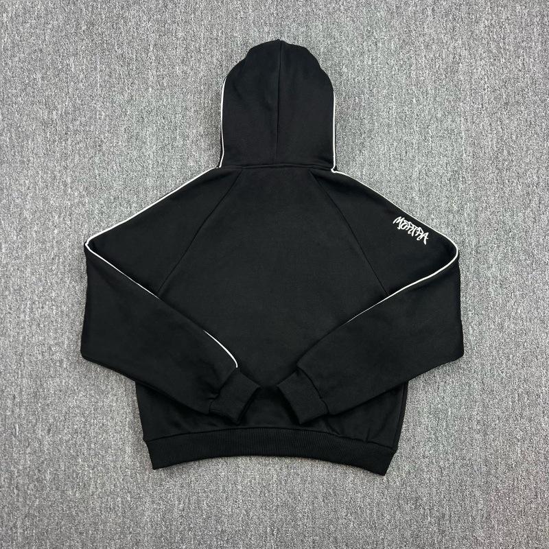 Bluza z kapturem Unisex Mertra: Zimowa kurtka patchworkowa z rękawami batwing, haftowana, podszyta polarem, luźny krój