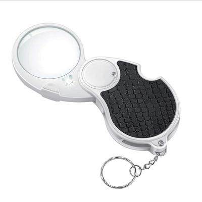 5-fache LED-Licht-Faltlupe, tragbare Taschenlupe