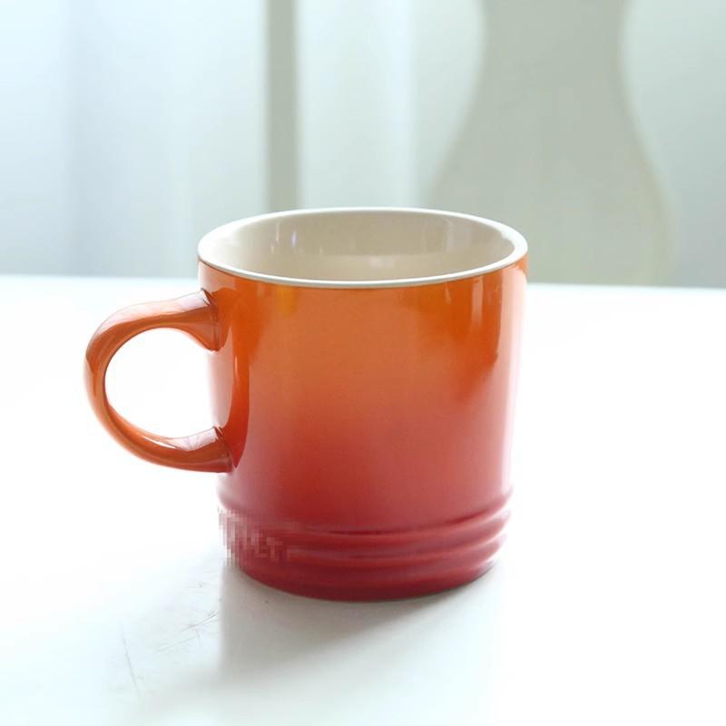 350Ml new Creative Macaron Mug Nordic Style Color Gradient Mug Gradient Color Cool Color Rainbow Cup Ceramic Cups With Hand Gift 301-400ml оранжевый
