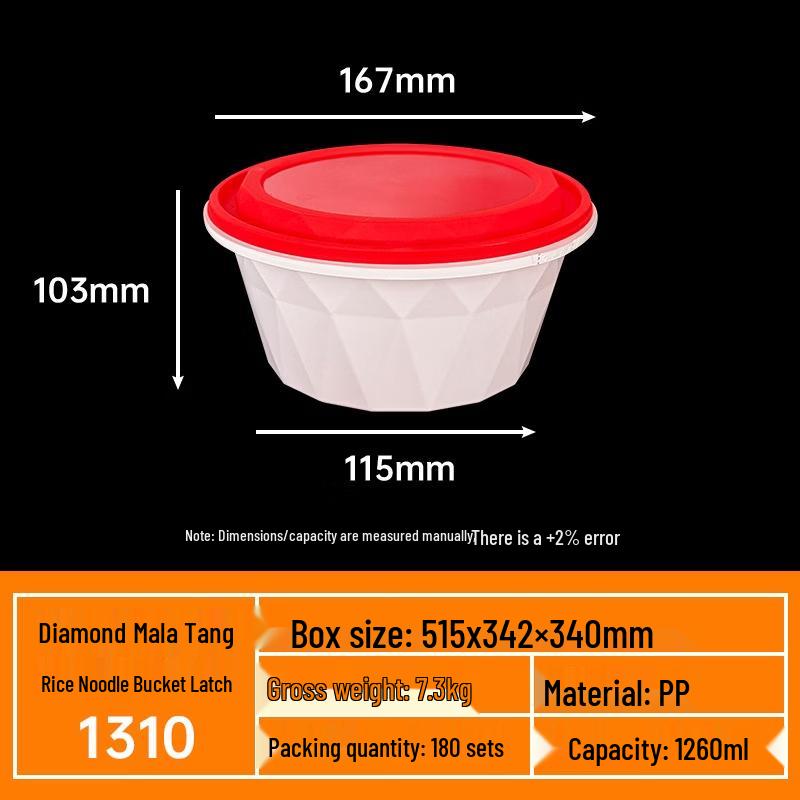 Handun Disposable Thickened Takeaway Containers with Locking Lid