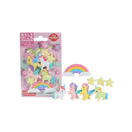 Blister Pack Eraser Unicorn & Pegasus