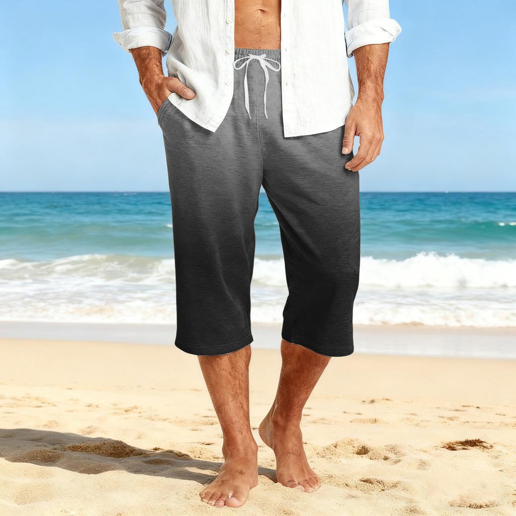 Herrshorts, casual, med dragsko, kort