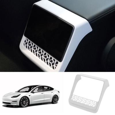 For Tesla Highland Rear Screen Cover ABS Protector Cover Air Back Car Interior Protective Accessories Trim Frame Vent R7E6