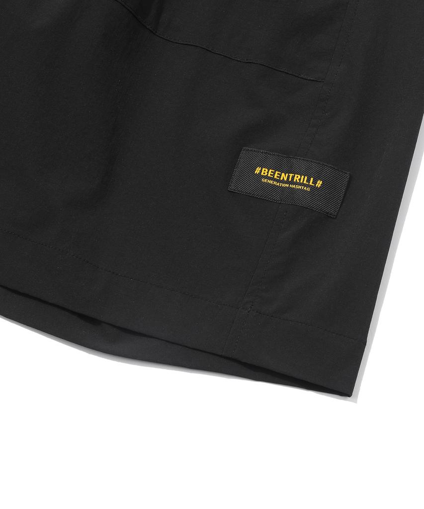 BEENTRILL Woven Tech Fatigue Shorts (Black)