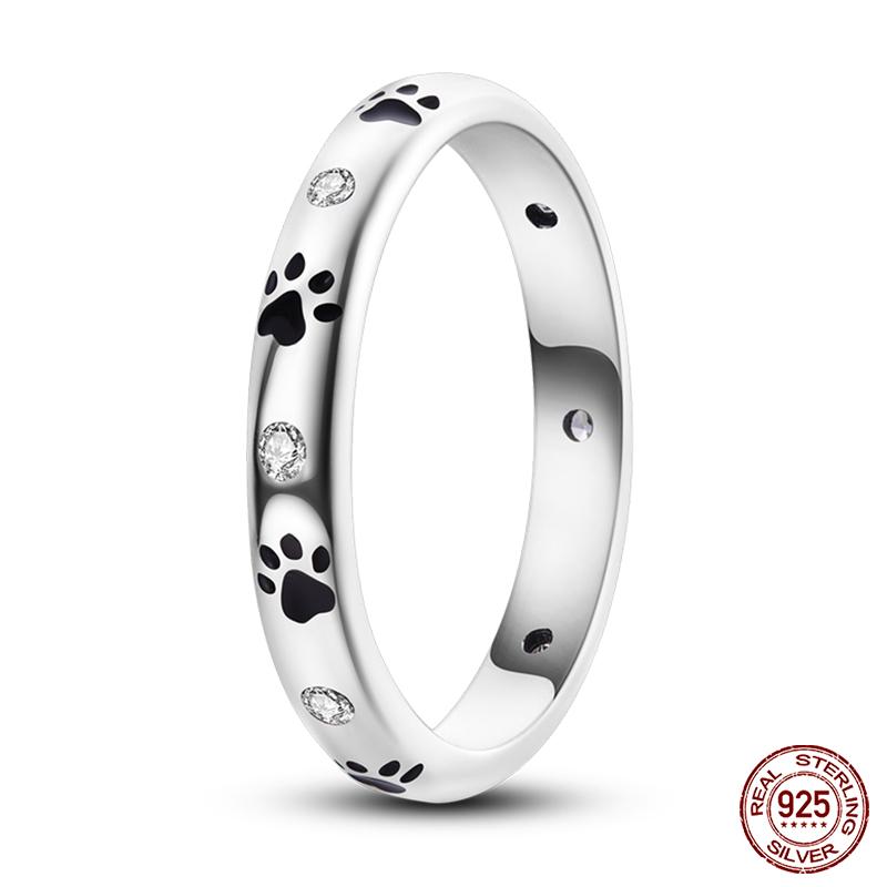 Original Design 925 Silver Blue Zircon For Ring Fit Women Wedding Wedding Wedding Engagement Silver Gift