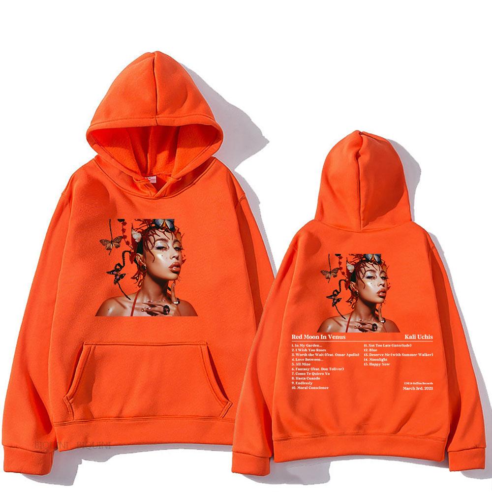 Kali Uchis Moonlight New Song Hooded for Autumn/Winter Casual Vintage Sweatshirt Funko Pop Fleece Clothing Moletom Fashion Hoody