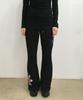 ESCAPEFROM Flower Lettering Print Bootcut Sweatpants Black