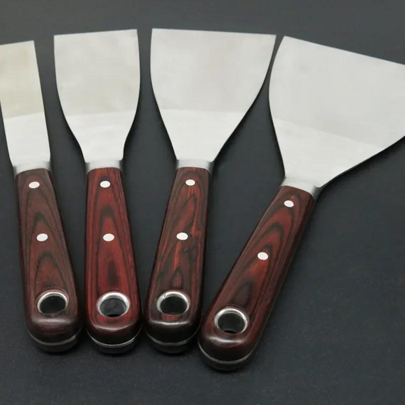 Stainless Steel 1 2 3 4 Putty Knife Scraper Blade Shovel Carbon Steel Wall Plastering Knife Hand Construction Tools 1