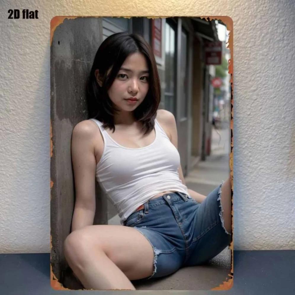Metal Wall Art Decor 2D Flat Iron Painting for Home Bar Garage Cafe Club Room