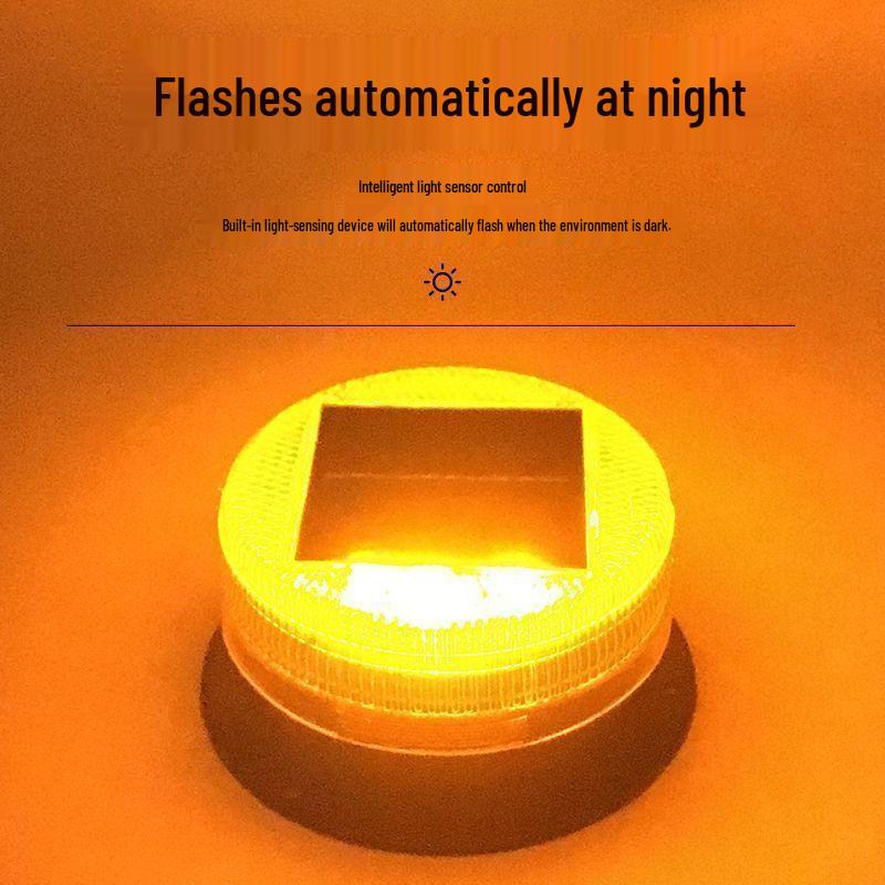 LED Solar Vehicle Roof Warning Signal Light with Strong Magnetic Base