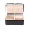 Elegant Portable Jewelry Box Women PU Compact Design Flocked Cloth Lining for Rings Earrings Necklaces Bracelets