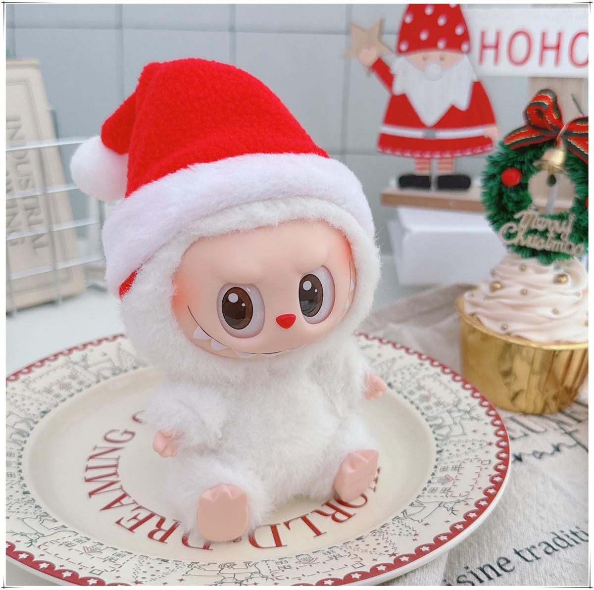 

Одежда для кукол Лабубу первого, второго и третьего поколения: Плюшевый комбинезон 17 см для кукол Лабубу 10 см, милый мультяшный дизайн Small Doll Clothes (without doll)