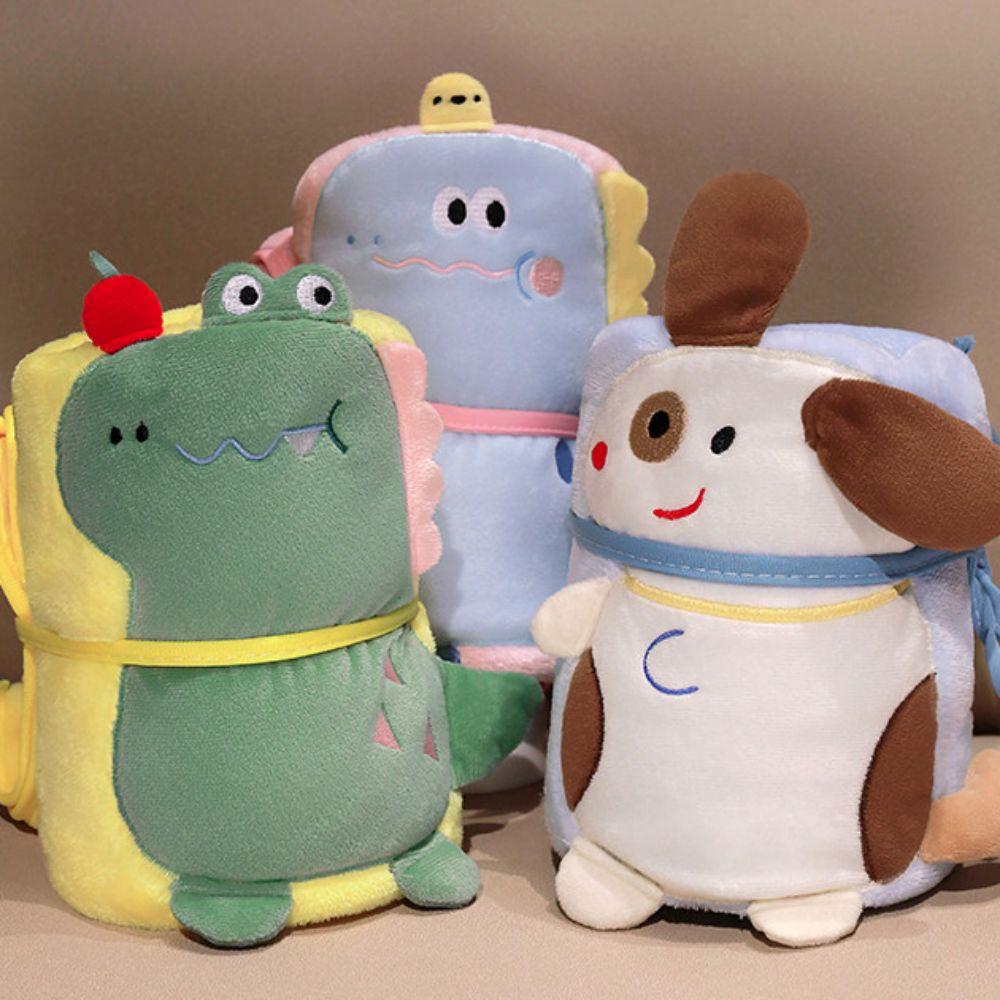 Skin-friendly Cartoon Animal Newborn Blanket Space-saving Nap Pillow Children Gift