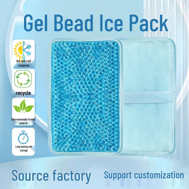Portable Reusable Gel Bead Ice Pack for Sprains - Hot & Cold Therapy Pillow