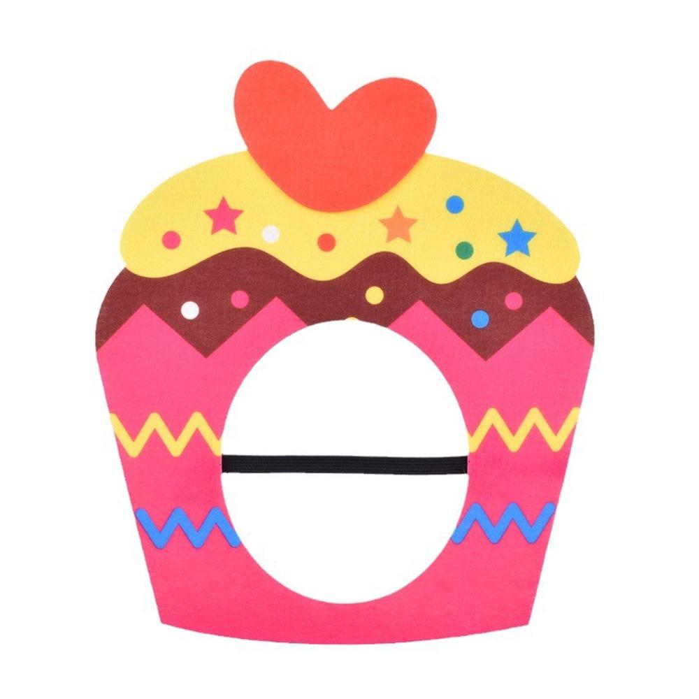Multicolor Party Photo Props Felt Headgear Hat Funny Cake Hat Party Cap  Gift