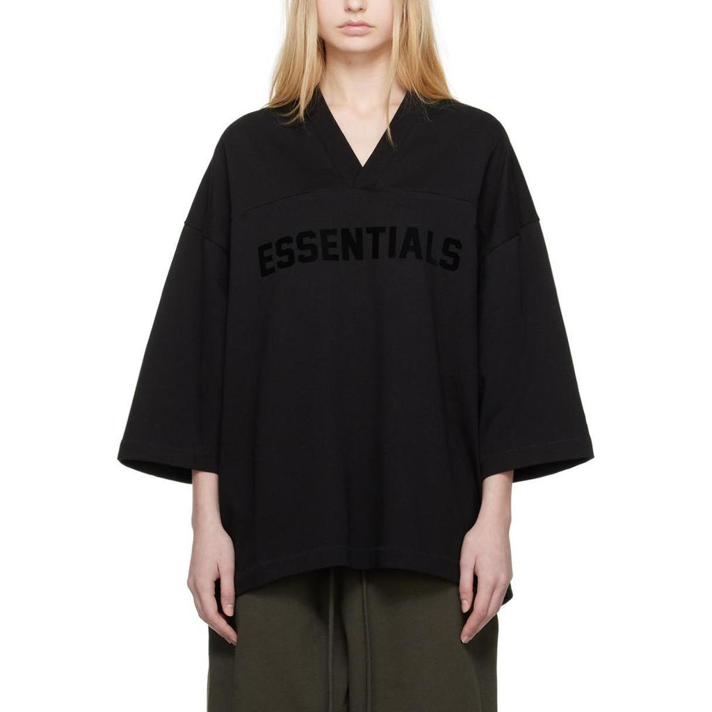 Fear of God Essentials Heavy Jersey Football T-shirt 'Jet Black' Men's 125SP244104F