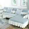 Modern Minimalist Plush Skirt Edge Cushion High End All Inclusive Quilted Universal Sofa Cover Home Living Room Decoration Anti Slip Backrest Towel