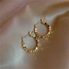 Ohrringe Vintage Matte Hängeohrringe für Frauen Metall 2022 Trendschmuck