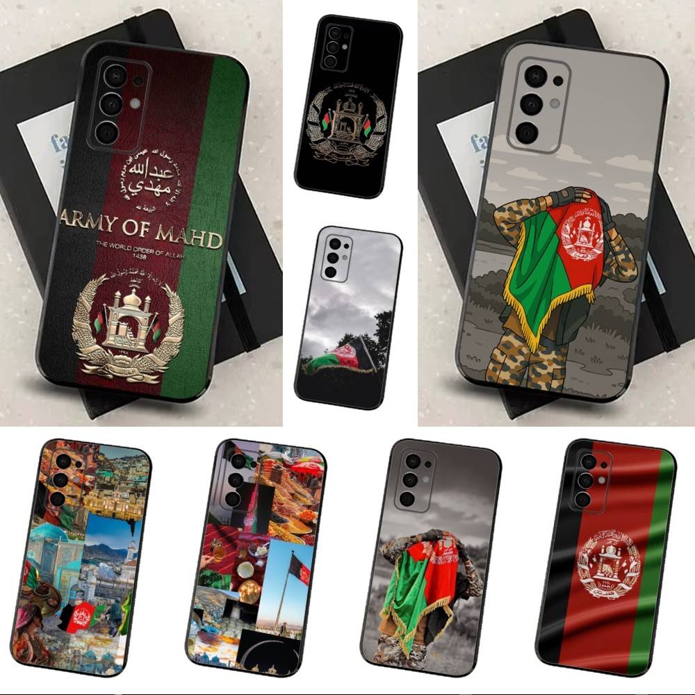 Flag OF Afghanistan Art For Samsung Galaxy A53,31,52,72,41,22,73,32,71,Note,J7,8,9,5G Soft Black Silicone Phone Case